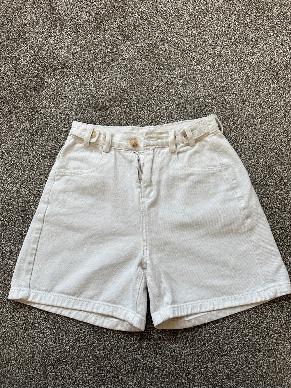Vintage 90’s High Waisted White Denim Shorts